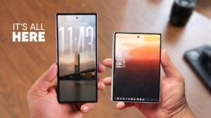 Samsung Galaxy Z Fold 8 Ultra showing its thinner design and anti-reflective screen.