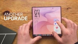 Front view of the new Samsung Galaxy Z Fold 8 Ultra.