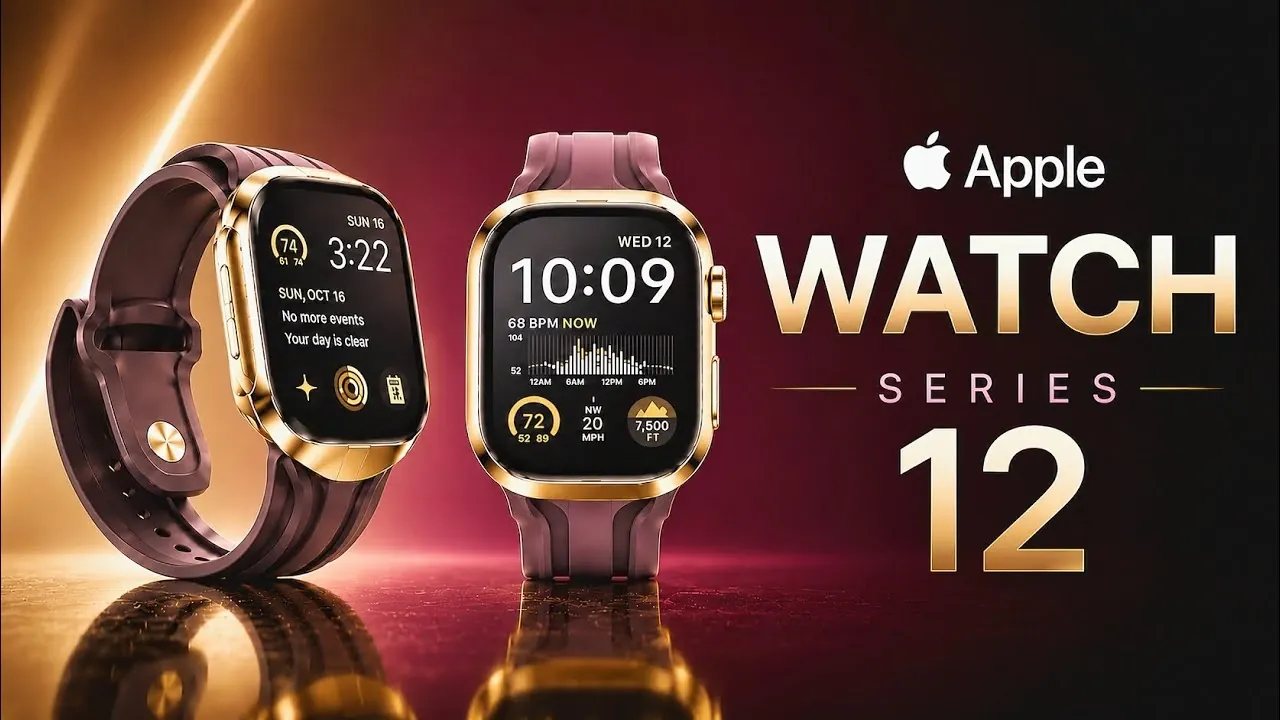 Apple Watch Series 12 displaying a new smart sensor band