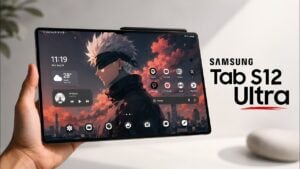 Samsung Galaxy Tab S12 Ultra showing the slim bezels