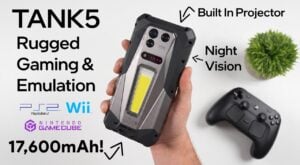 A rugged Android phone with a durable exterior designed for extreme outdoor conditions.