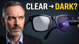 VR Rock prescription lenses installed in Ray-Ban Meta frames.