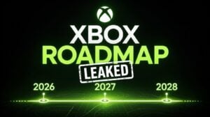 A graphic showing the timeline for upcoming Xbox games.