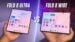 Side-by-side comparison of the Samsung Galaxy Z Fold 8 Ultra and Fold 8 displays.