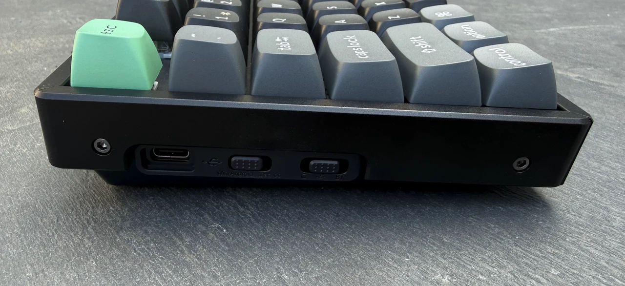 Keychron K8 Ultra 8K Wireless Custom Mechanical Keyboard Side Ports