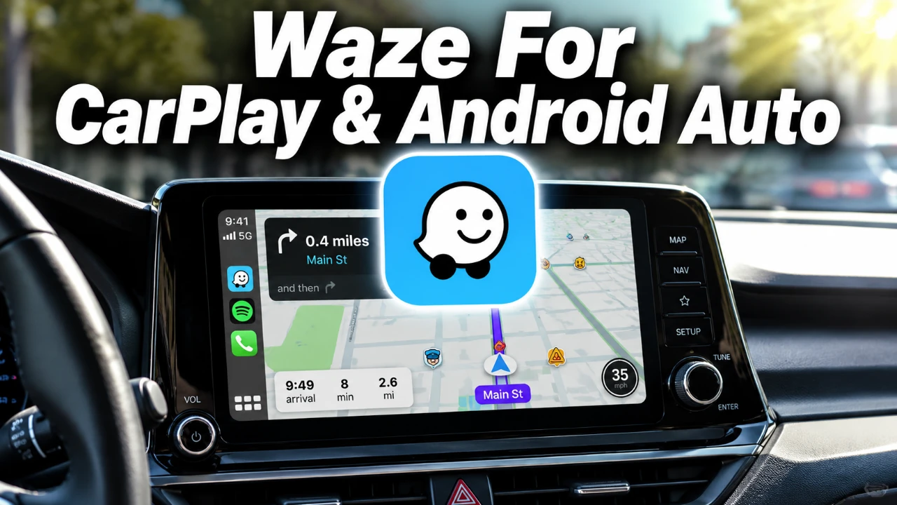 Waze on Apple CarPlay and Android Auto