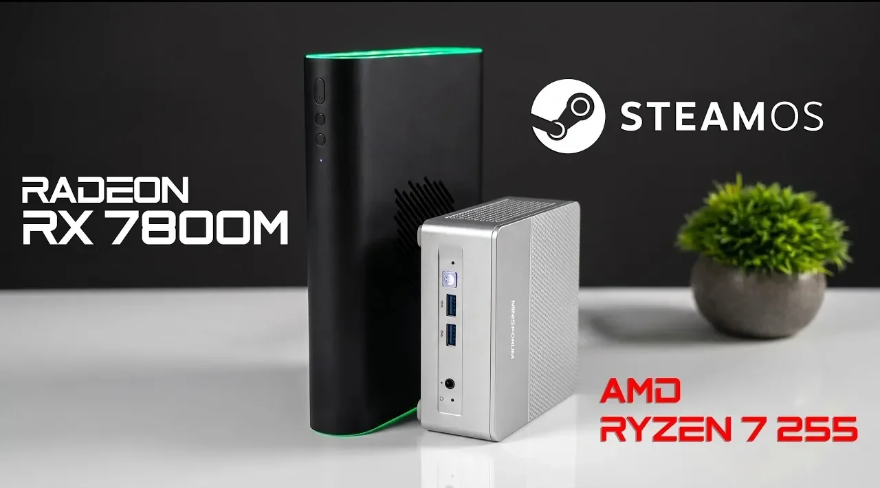 The external Radeon RX 7800M GPU enclosure.