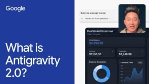 The main dashboard of the Google Antigravity 2.0 desktop application.