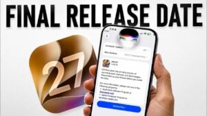 A timeline chart comparing historical Apple iOS release dates.