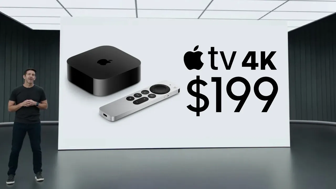 Multiple Apple devices connected in a smart home setup including lighting and a TV.