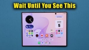 The cover screen mirroring settings menu on a Samsung Galaxy Z Fold 8.