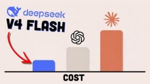 Cost breakdown of DeepSeek V4 Flash versus other large language models.