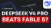 Bar chart comparing token costs of DeepSeek V4 Pro and Fable 5.