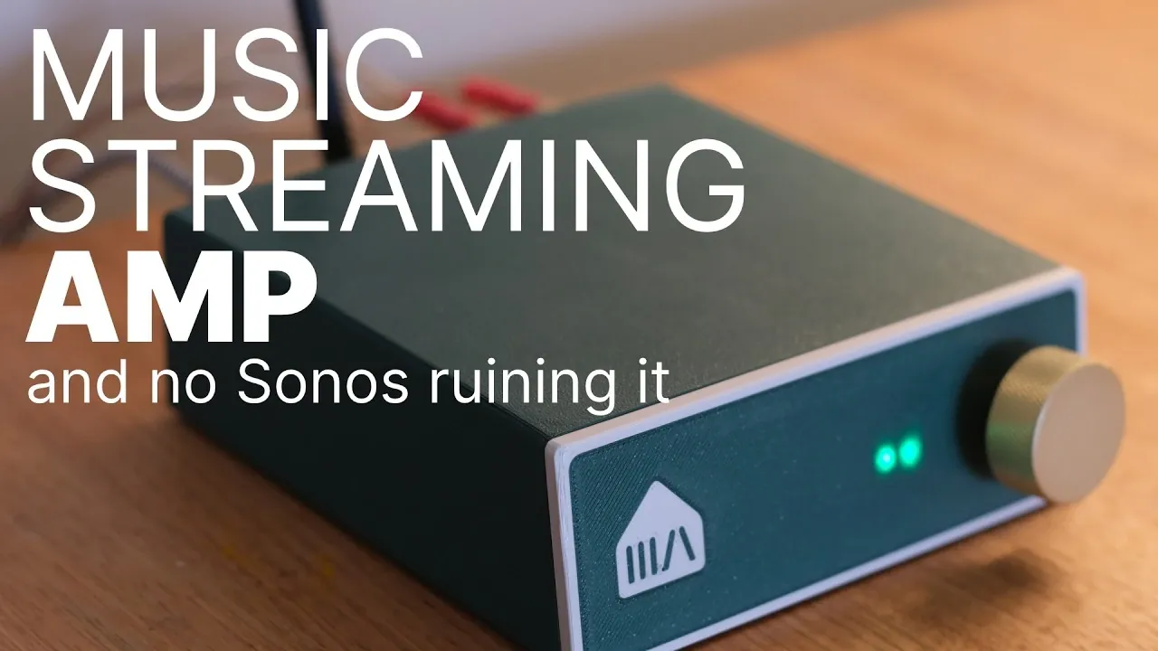 3D-printed housing for the custom DIY network audio amplifier.