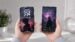 A conceptual rendering of the rumored Apple iPhone Fold next to the Samsung Galaxy Z Fold 8.