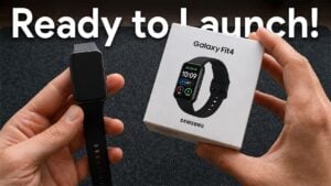 Front view of the upcoming Samsung Galaxy Fit 4 device