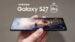 Rumored render of the Samsung Galaxy S27 Ultra smartphone with a horizontal camera bar.