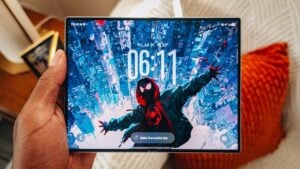 The Samsung Galaxy Z Fold 8 unfolded on a desk.