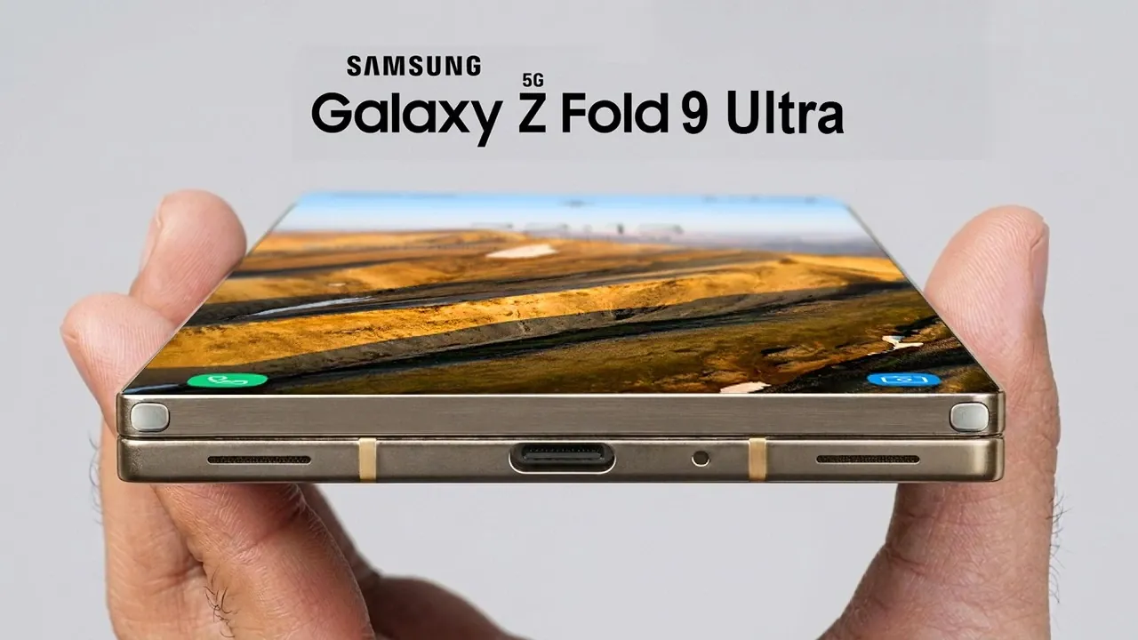 A hand holding an S Pen next to a foldable smartphone screen.