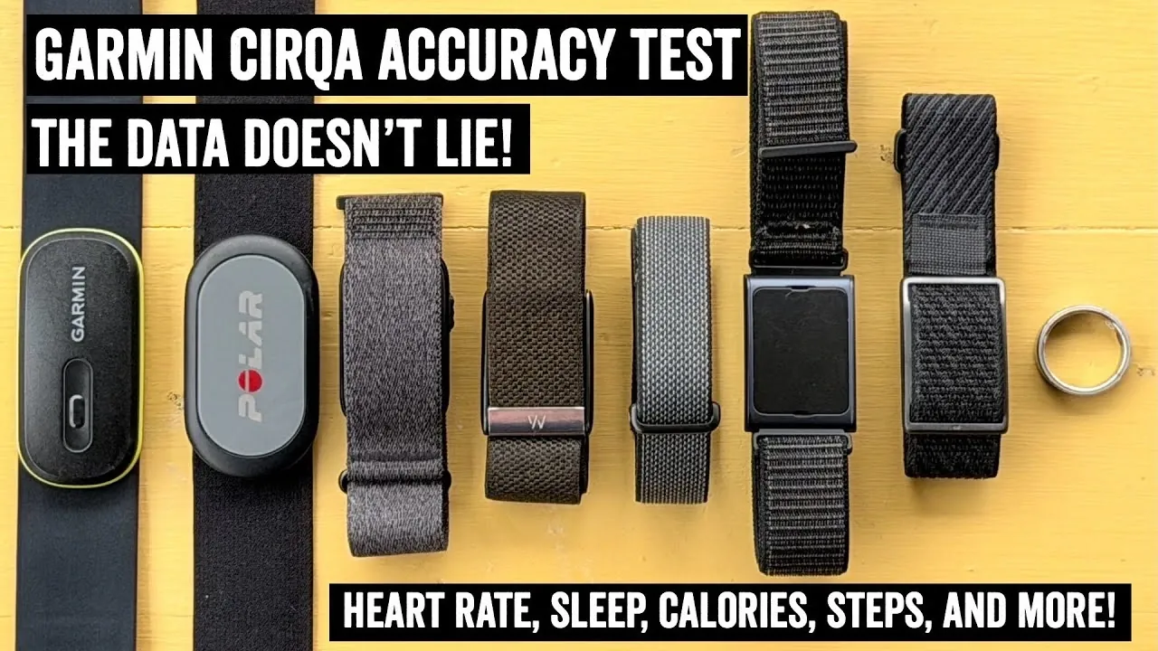 Side by side comparison of Garmin Cirqa, Whoop 5.0, and Fitbit Air.