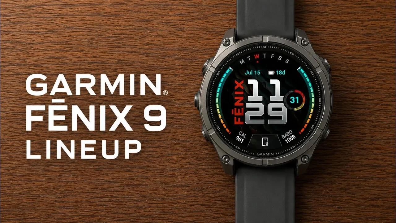 Garmin Fenix 9 Pro Solar edition tracking an outdoor hike with battery life stats.
