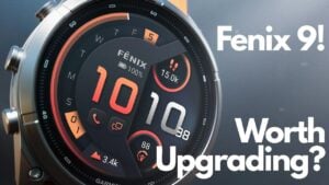 Front view of the Garmin Fenix 9 smartwatch showing the AMOLED display