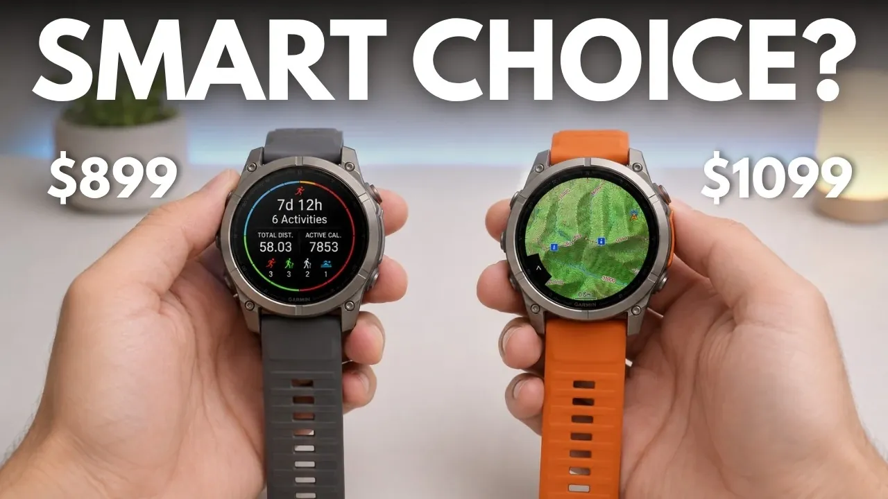 Close up of the bright 3,000-nit AMOLED display on the Garmin Fenix 9 Pro.