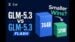 Side-by-side comparison chart of GLM 5.3 and Flash features.