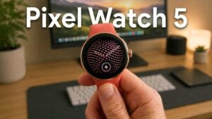 A person wearing the Google Pixel Watch 5 on their wrist.