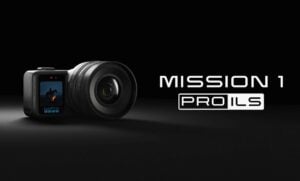 Front view of the GoPro MISSION 1 PRO ILS cinema camera.