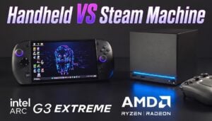 Side by side comparison of the Steam Machine and One X Player 3.