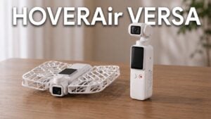 The HOVERAir VERSA device operating in drone mode.