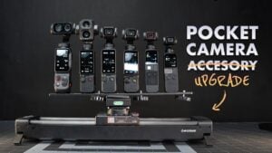 The iFootage Pico Pro camera slider set up on a desk.