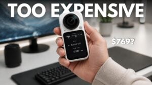 Front view of the Insta360 X6 camera showing the upgraded lens.