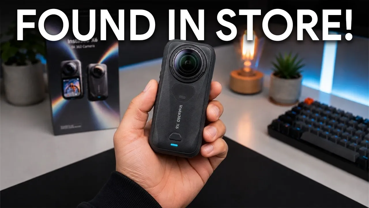Leaked retail box for the Insta360 X6 camera showing the front design