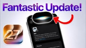The redesigned Siri orb with muted colors and a glass-like effect.