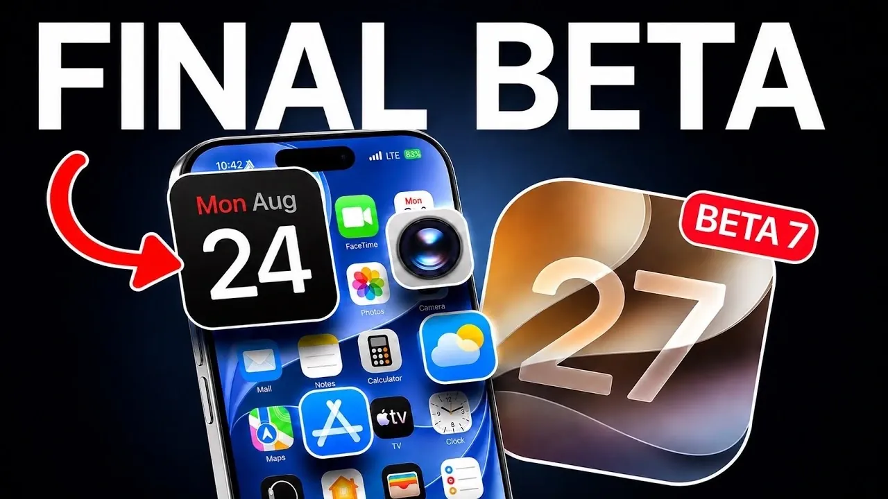 A progress bar indicating the iOS 27 developer beta downloading to an Apple device.