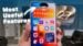 An iPhone displaying large full-screen widgets on the iOS 27 home screen.