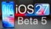 The iOS 27 Beta 5 software update screen showing the new build number