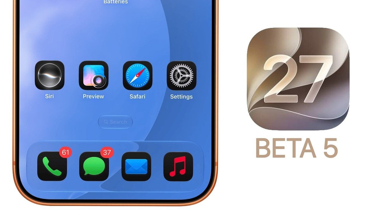 The new Siri app icon introduced in the iOS 27 Beta 5 update.