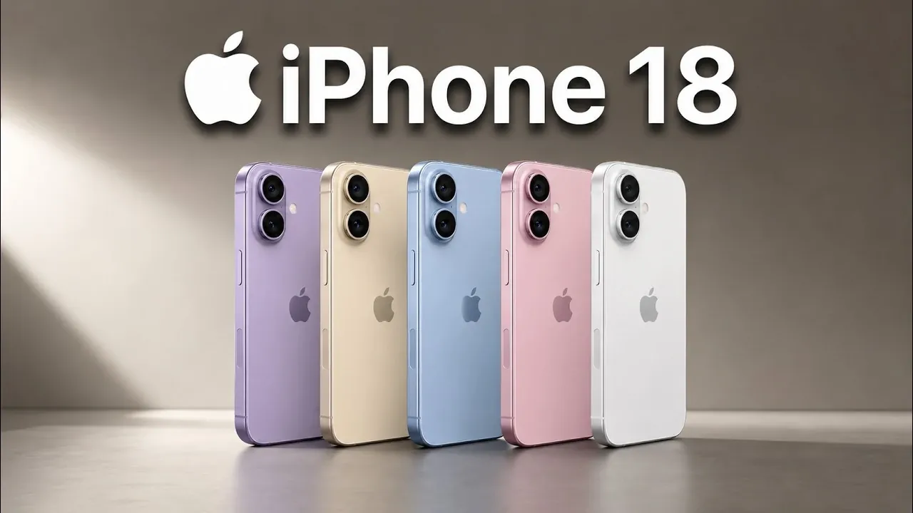 Mockups showing expected iPhone 18 colors like burgundy and brown.