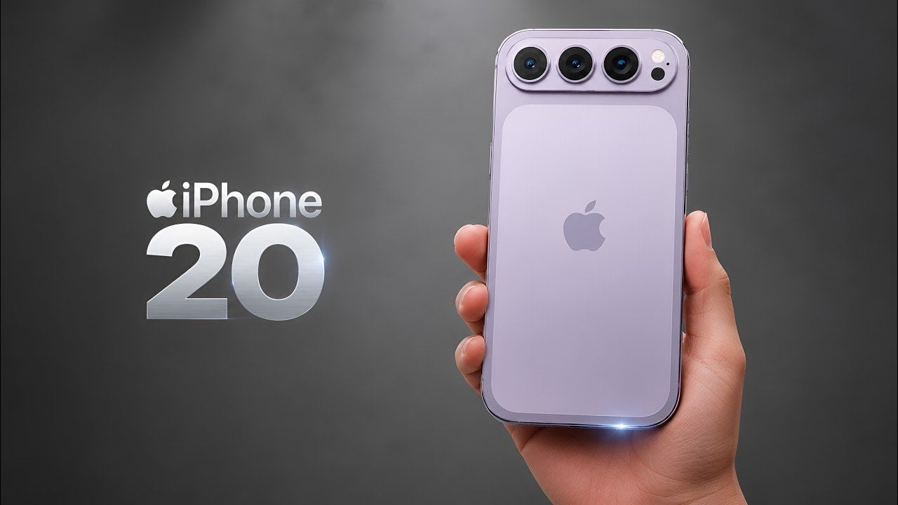 Conceptual render of a seamless all-glass iPhone design.