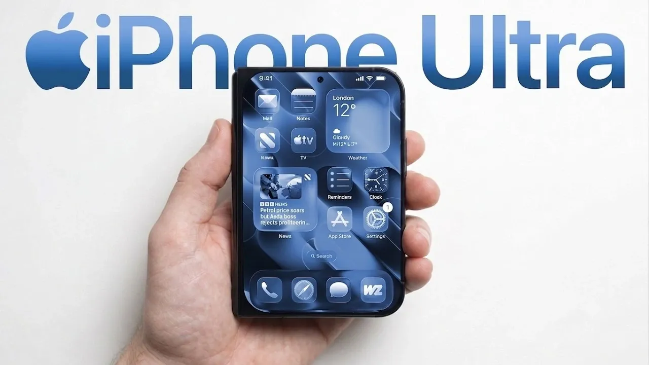 Close-up view of a presumed folding smartphone hinge mechanism.