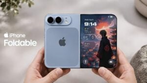 Concept rendering of the rumored foldable iPhone Ultra.