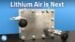 Diagram showing how oxygen acts as a cathode in a lithium-air battery.