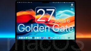The macOS 27 Beta 6 desktop interface showing system settings.