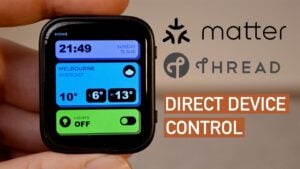 The custom Matter smart home display showing lighting controls.