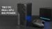 Menace Forum MS02 Ultra mini PC resting horizontally on a wooden desk.