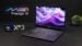 The MSI Prestige 16 AI+ laptop open on a wooden desk.
