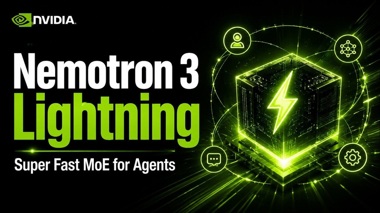 The NVIDIA Nemotron Lightning logo and model specifications.